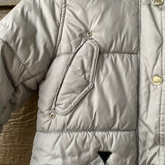 London Fog Girls Hooded Puffer Winter Jacket M( 10/12) light gray - Picture 3 of 16